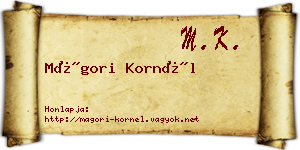 Mágori Kornél névjegykártya