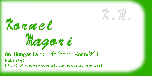 kornel magori business card